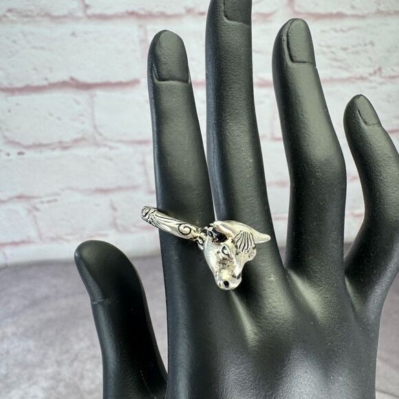 Gucci Anger Forest 925 Silver Bull Ring 6 - Picture 5 of 10